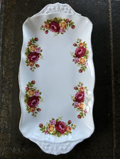 Vintage Pall Mall Ware Bone China Sandwich Plate, Country Roses Design