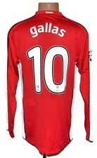 ARSENAL 2008 2009 FOOTBALL SHIRT MATCH WORN CHAMPIONS LEAGUE GALLAS #10