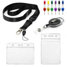 Lanyards ID Card Holders Breakaway Detachable Neck Strap Card Holder 4pc Combo