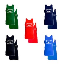 Pack Of 5 Extra Long 100% Cotton Longhorn Shearing Singlet Vests