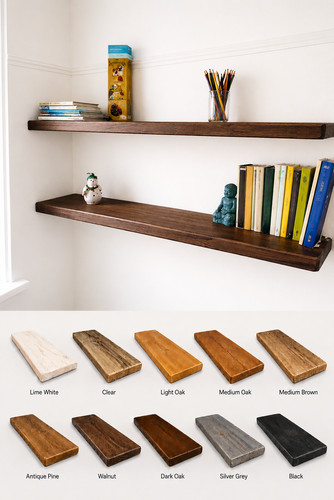 Reclaimed scaffold board shelf - reclaimed,