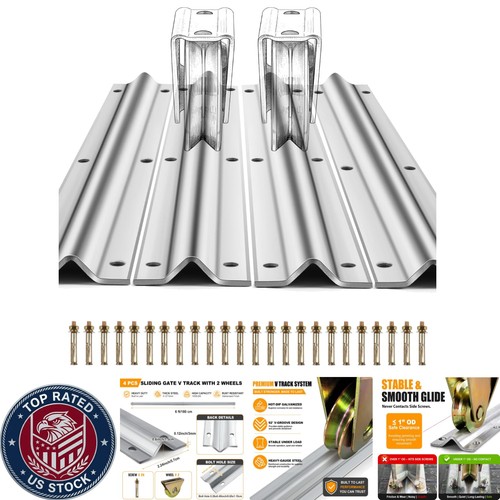 Galvanized 24ft track - 24ft, v-track