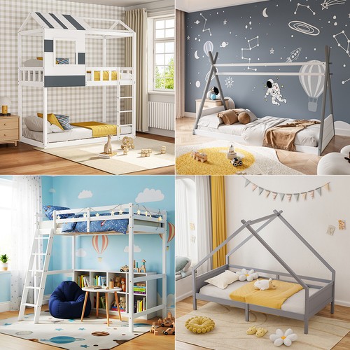 Kids house bed frame single - frame,