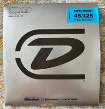DUNLOP MARCUS MILLER BASS STRINGS SUPER BRIGHT 45-125 STAINLESS STEEL DBMMS45125