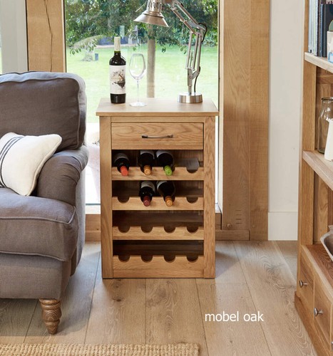 Mobel oak wine rack lamp - mobel,