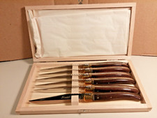 Set of 6 pcs pcs Laguiole Steak Knives Boxed, 11cm, New New, Vintage