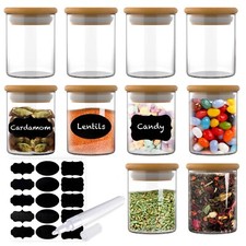 HEFTMAN 10 x Glass Spice Jars