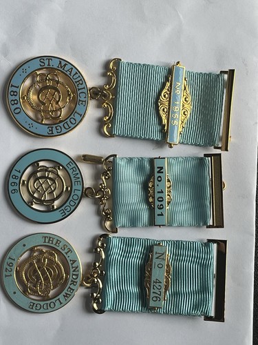 Three fine enamel - three, masonic