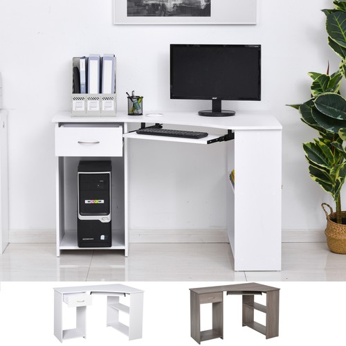 Shaped corner computer - computer, desk