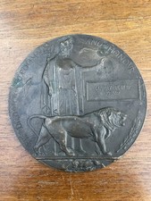 WW1 Bronze Death Plaque Sgt