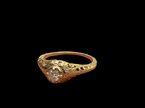 Antique yellow gold old - gold, cut
