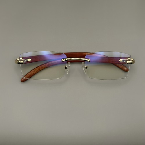 Rimless gold wood - gold, effect