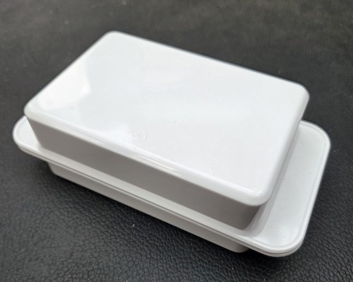 White melamine butter dish - butter,