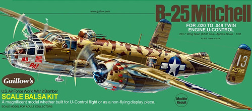 Guillow north american 25 - north, b-25
