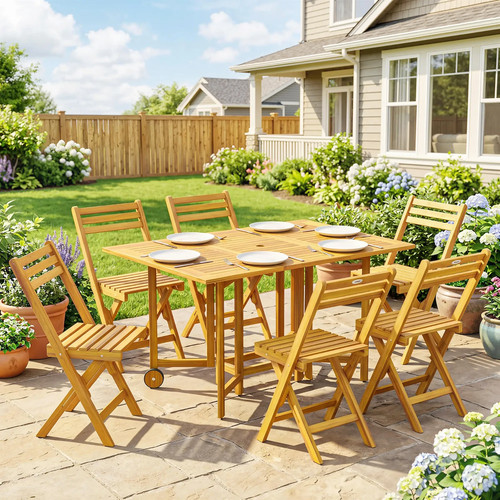 Garden dining table folding - dining,