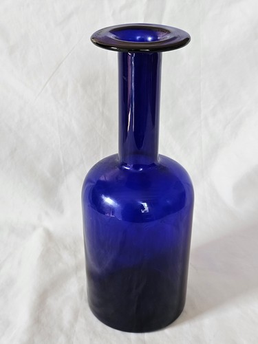 Holmegaard gul vase cobalt - gul,