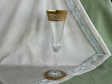 Beautiful Saint Louis Champagne Flute / Champagne Glass Thistle Gold