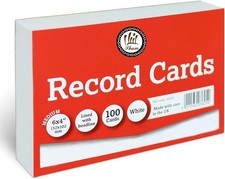 Silvine 100 Pack Record Cards