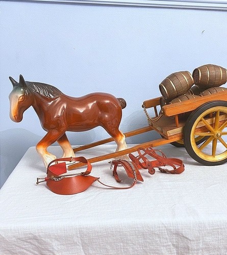 Vintage ceramic shire mare - vintage,