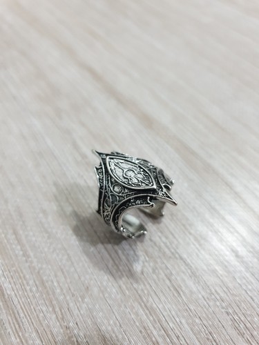 Silver gothic armour ring - gothic,