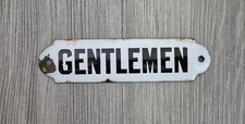 Gentlemen Enamel Sign