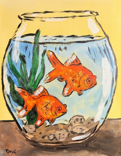 Goldfish bowl painting - bowl,
