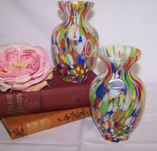 Murano Glass Vases X 2 Multi
