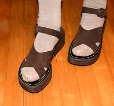 ROBERT CLERGERIE For Barneys Brown Suede Platform Sandals Ladies UK7 EU40