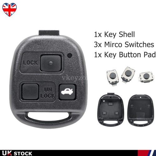 Button remote key fob case - key,