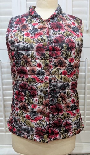 Ladies floral padded gilet - ladies,