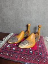 Antique Edwardian Wooden Shoe Lasts Hinged Cobbler Leather