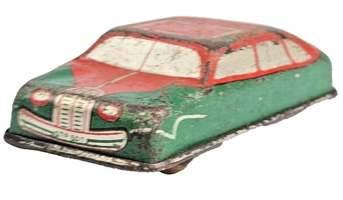 Green red streamlined saloon - red,