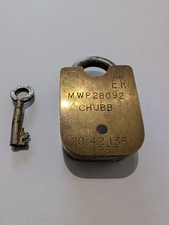 Vintage chubb padlock with key - with,