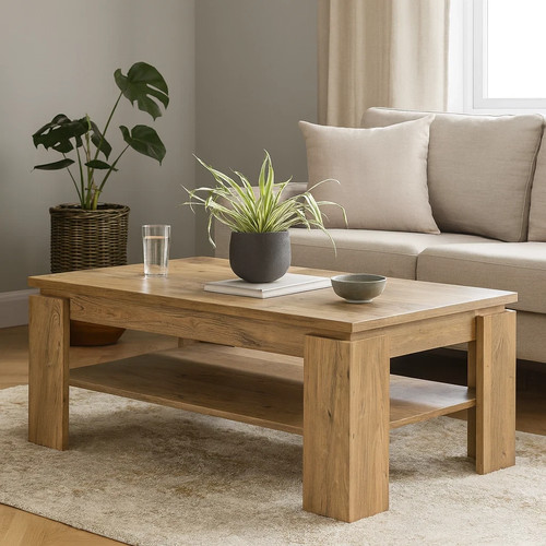 Large rustic coffee table - rustic,