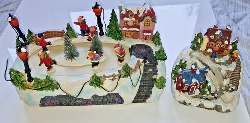 Christmas village scene ice - village,