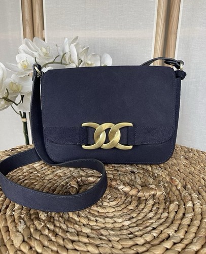 Boden navy suede leather