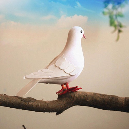 Realistic dove ornament toy - ornament,