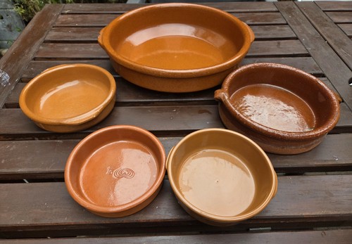 Assorted glazed terracotta - x5,