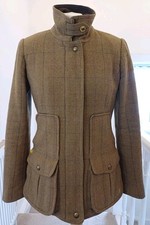Joules Tweed Field Jacket Size 10 VGC Brown. B16