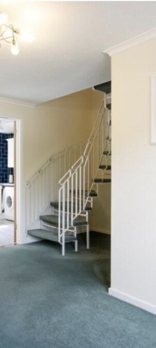 Curve staircase white metal - curve,