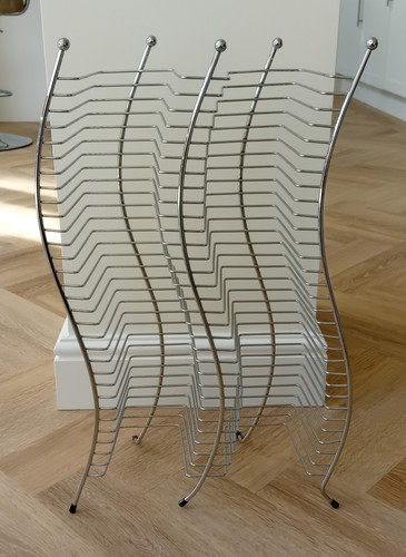 Metal chrome wire storage - chrome, cd