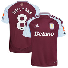 Aston Villa Football Shirt (Size S) Men's adidas Home Top - Tielemans - New