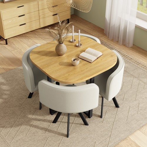 Square wooden dining table - dining, &