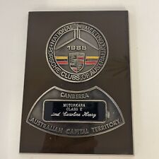 porsche National Owners Club Meeting 1985 Vintage Plaque Badge Australia Rare