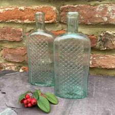 Two Large Antique Glass