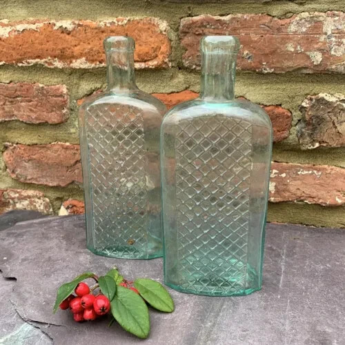 Two large antique glass - antique,