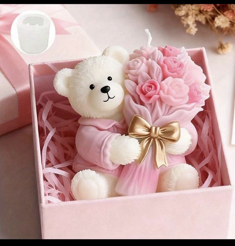 1pc silicone mold with teddy - 1pc,