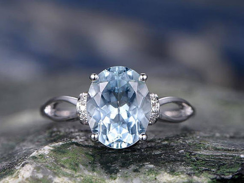 4ct simulated blue aquamarine - blue,