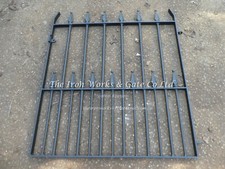 TEARDROP HEAVY DUTY SMALL GARDEN METAL GATE 40" OP x 4FT H STRONG WROUGHT IRON