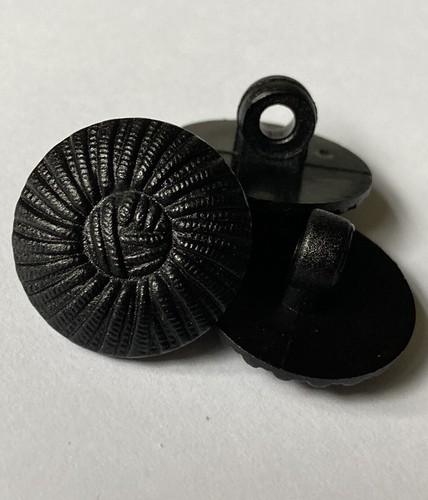 Black shank button - button, poppy